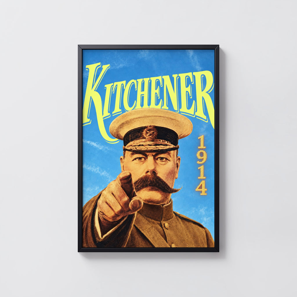 Vintage Kitchener 1914 Poster, Military Wall Art, WW1 Print