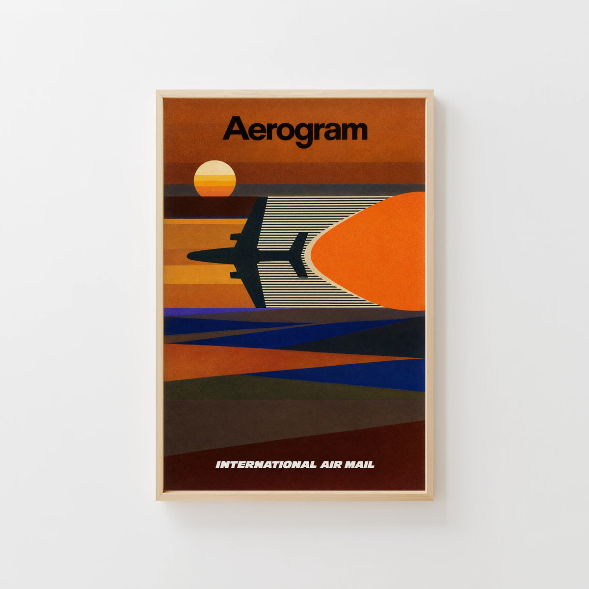 Vintage Airline Poster, Retro Aviation Wall Art