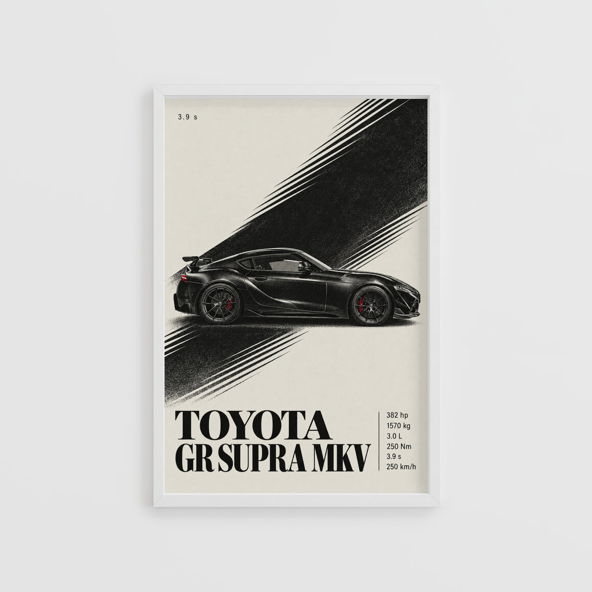 Vintage Toyota Supra Print, Car Wall Art