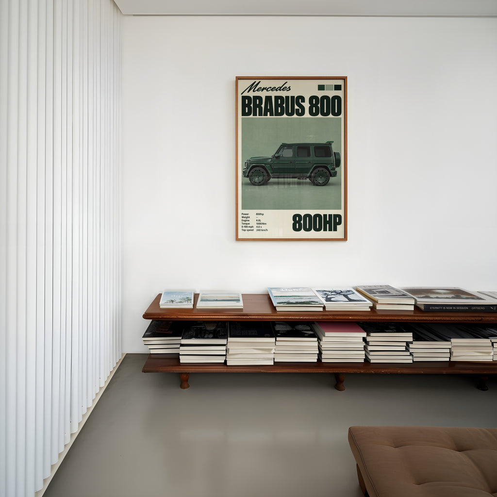 Vintage Mercedes Brabus 800 Print, Car Wall Art