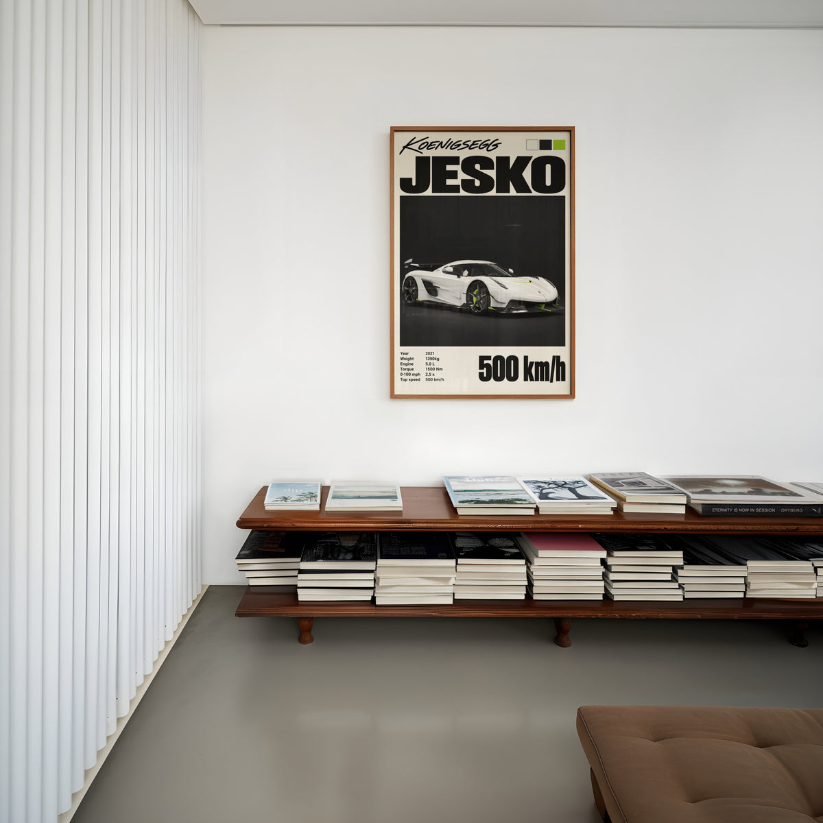 Vintage Koenigsegg Jesko Print, Hypercar Wall Art
