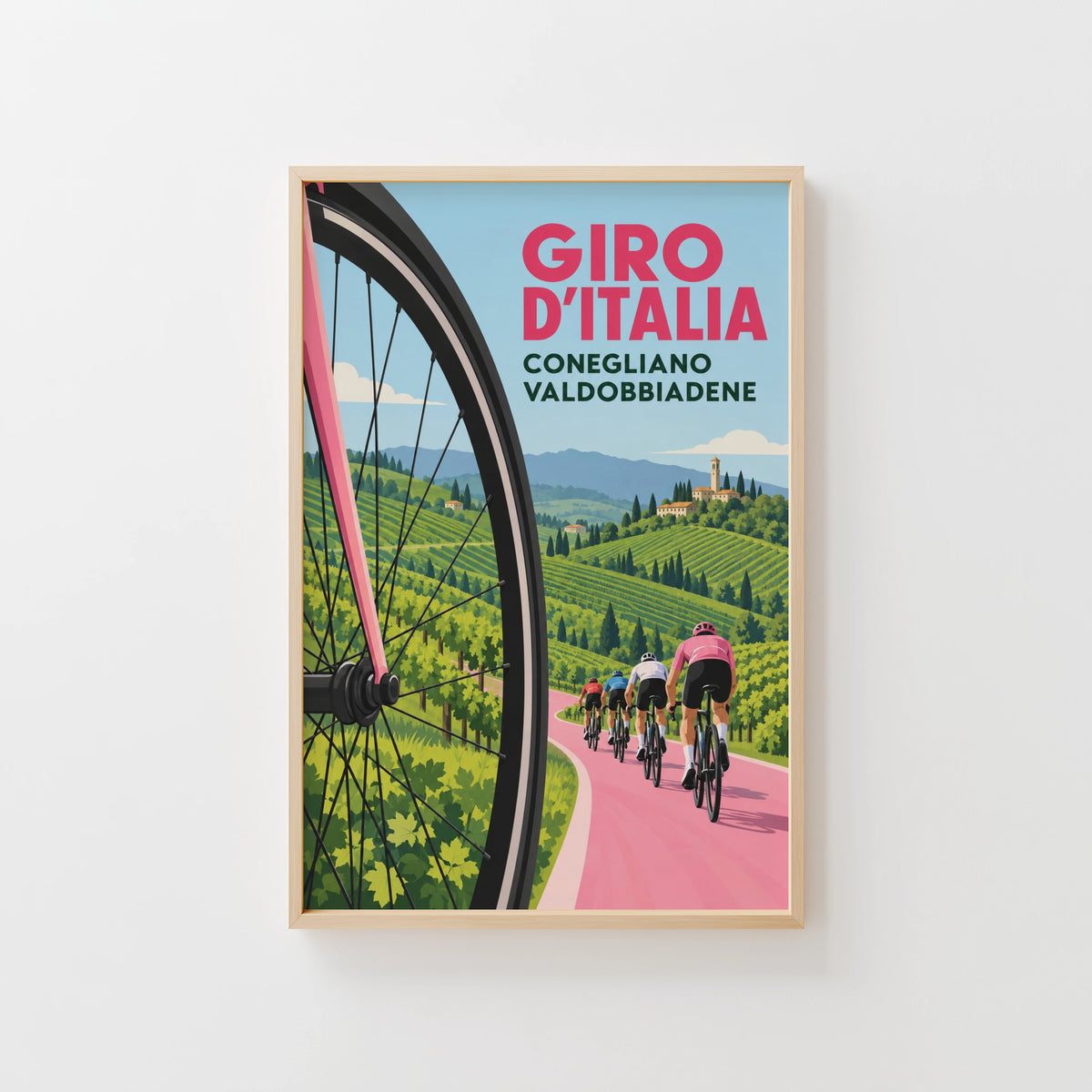 Vintage Giro d'Italia Poster, Cycling Wall Art, Italy Print