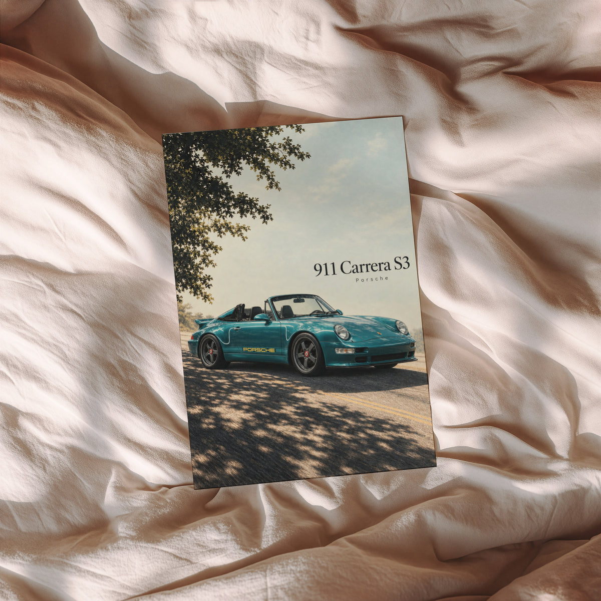Vintage Porsche 911 Carrera S3 Print, Car Wall Art