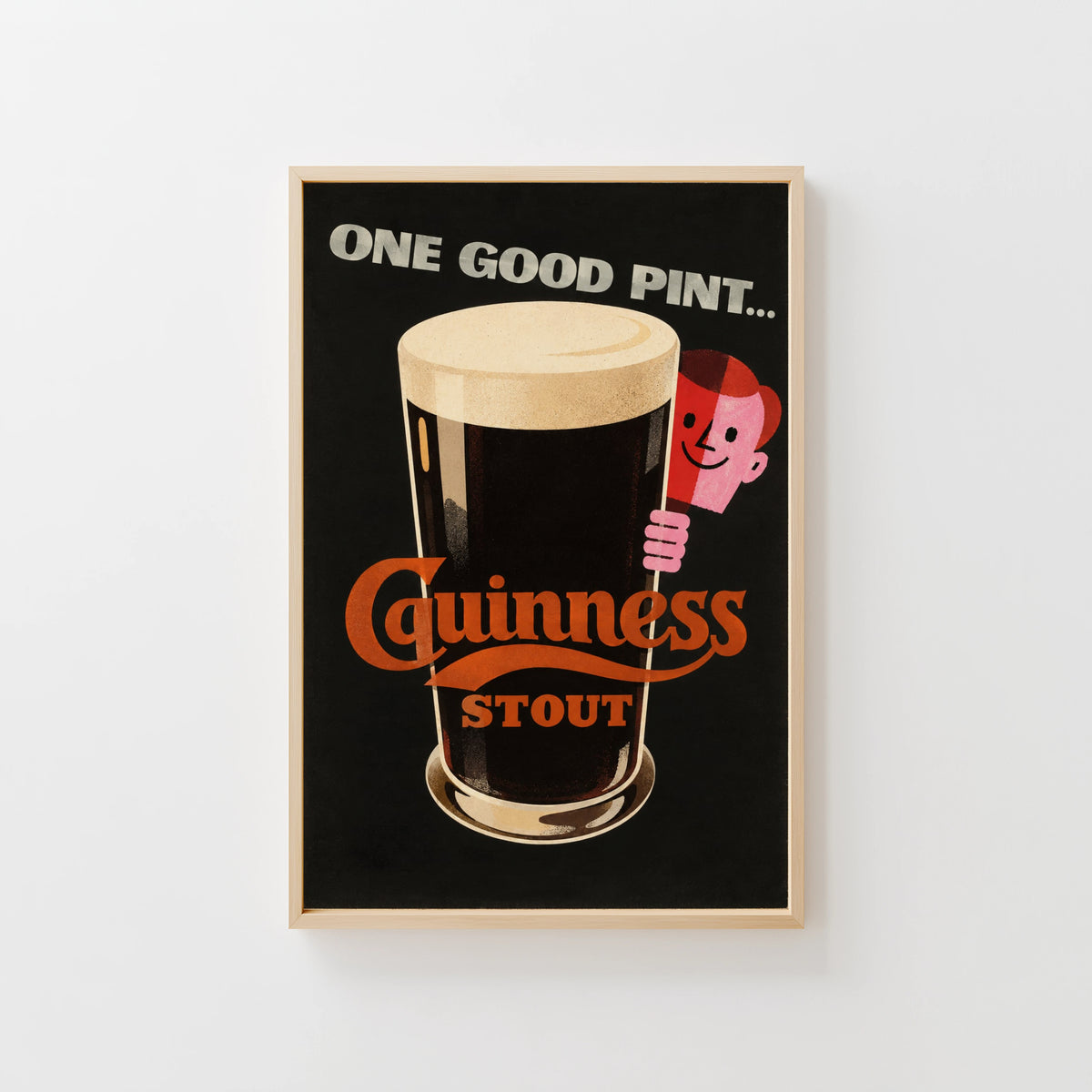 Vintage Guinness Stout Print, Beer Poster, Pub Wall Art