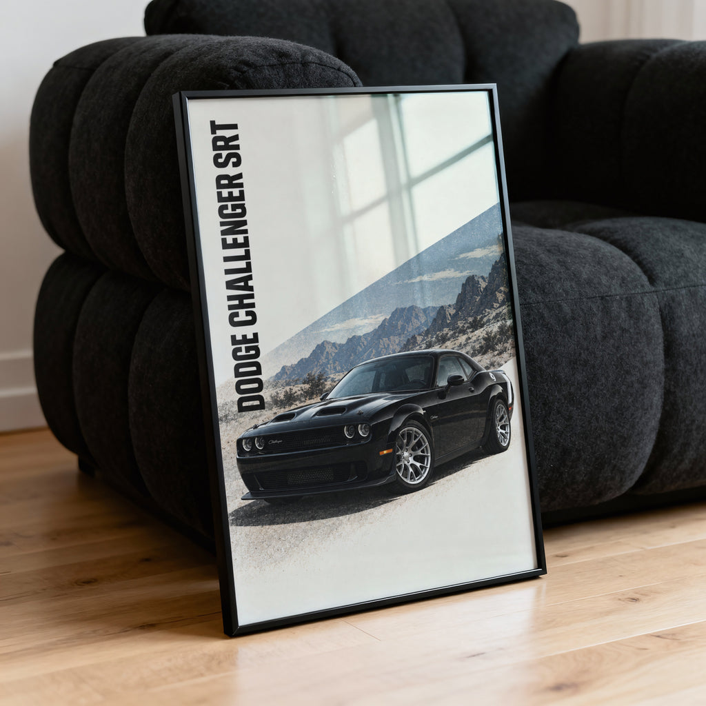Vintage Dodge Challenger SRT Print, Muscle Car
