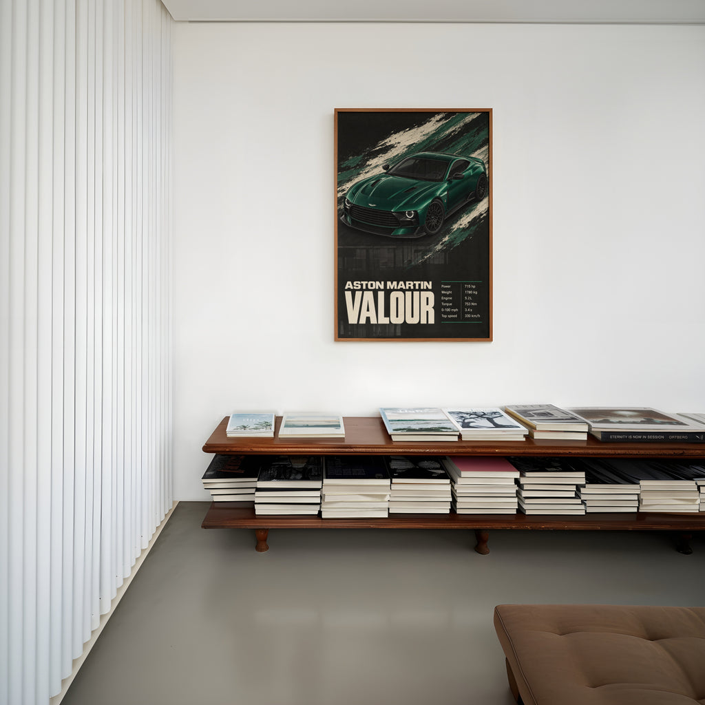 Vintage Aston Martin Valour Print, Car Wall Art