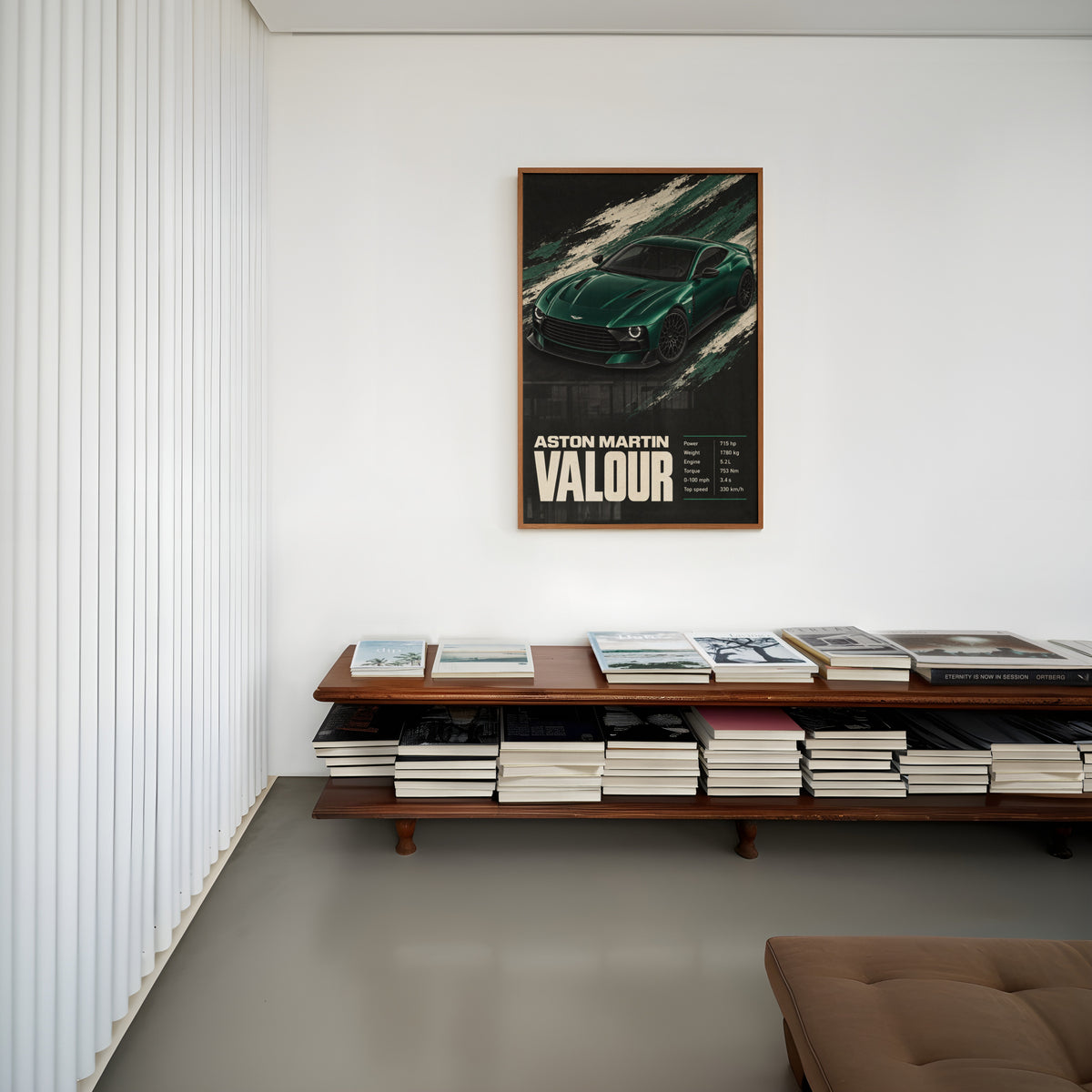 Vintage Aston Martin Valour Print, Car Wall Art