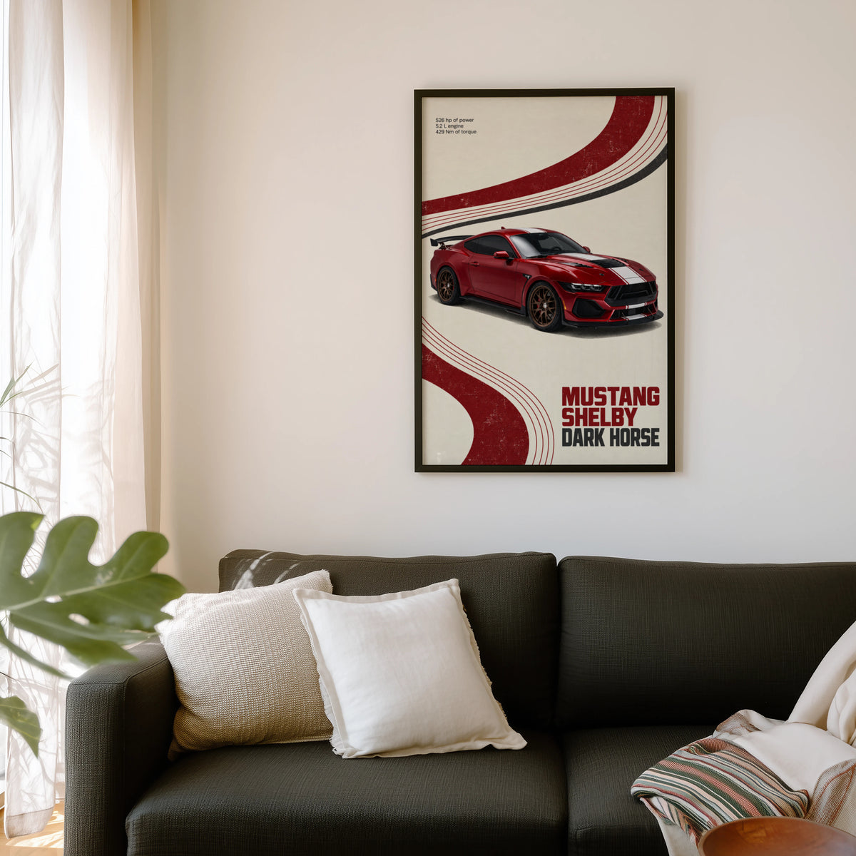 Vintage Mustang Shelby Dark Horse Print