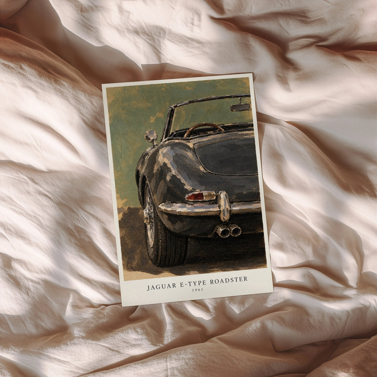 Vintage 1961 Jaguar E-Type Roadster Wall Art Print