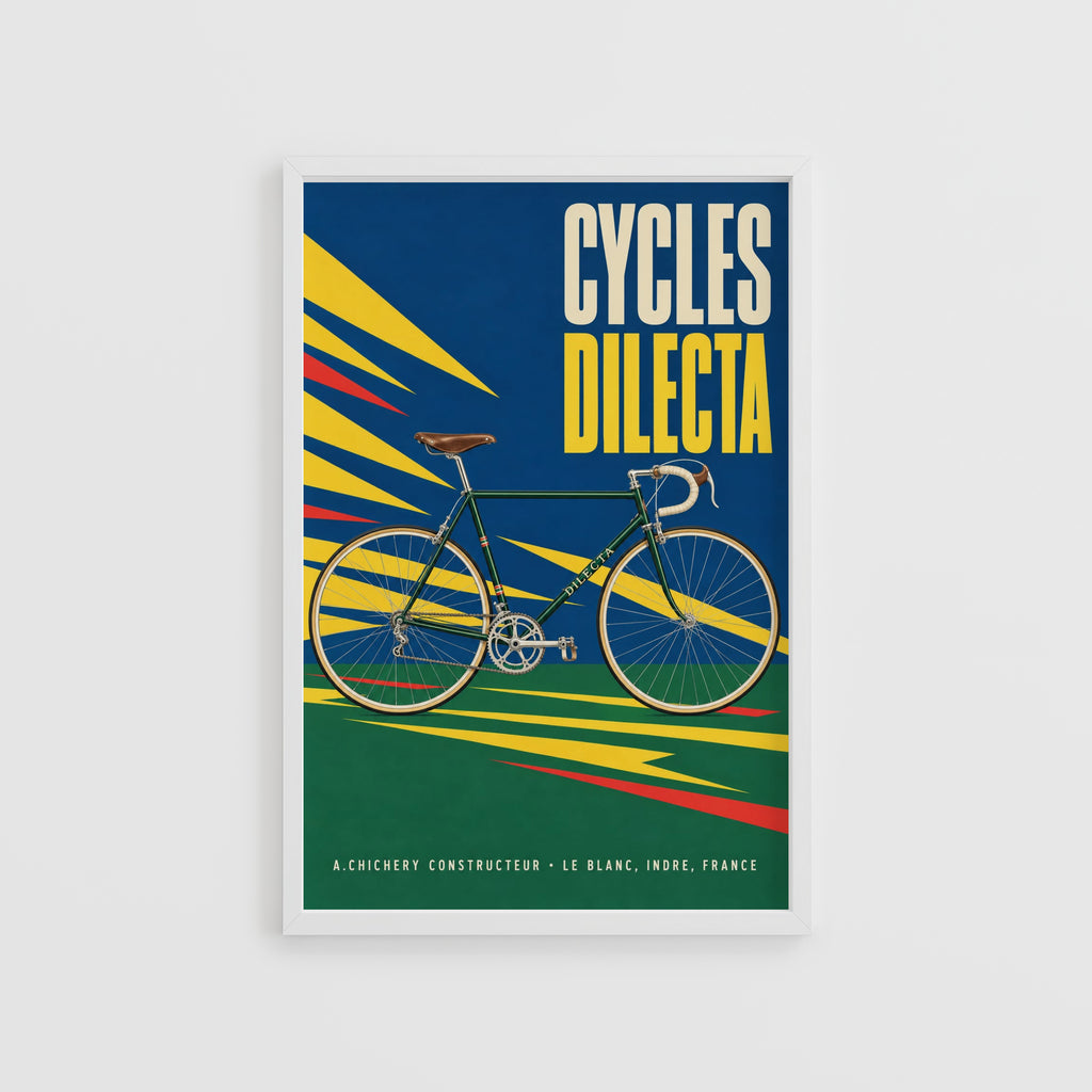 Vintage Bicycle Poster, Retro Cycling Wall Art, Print