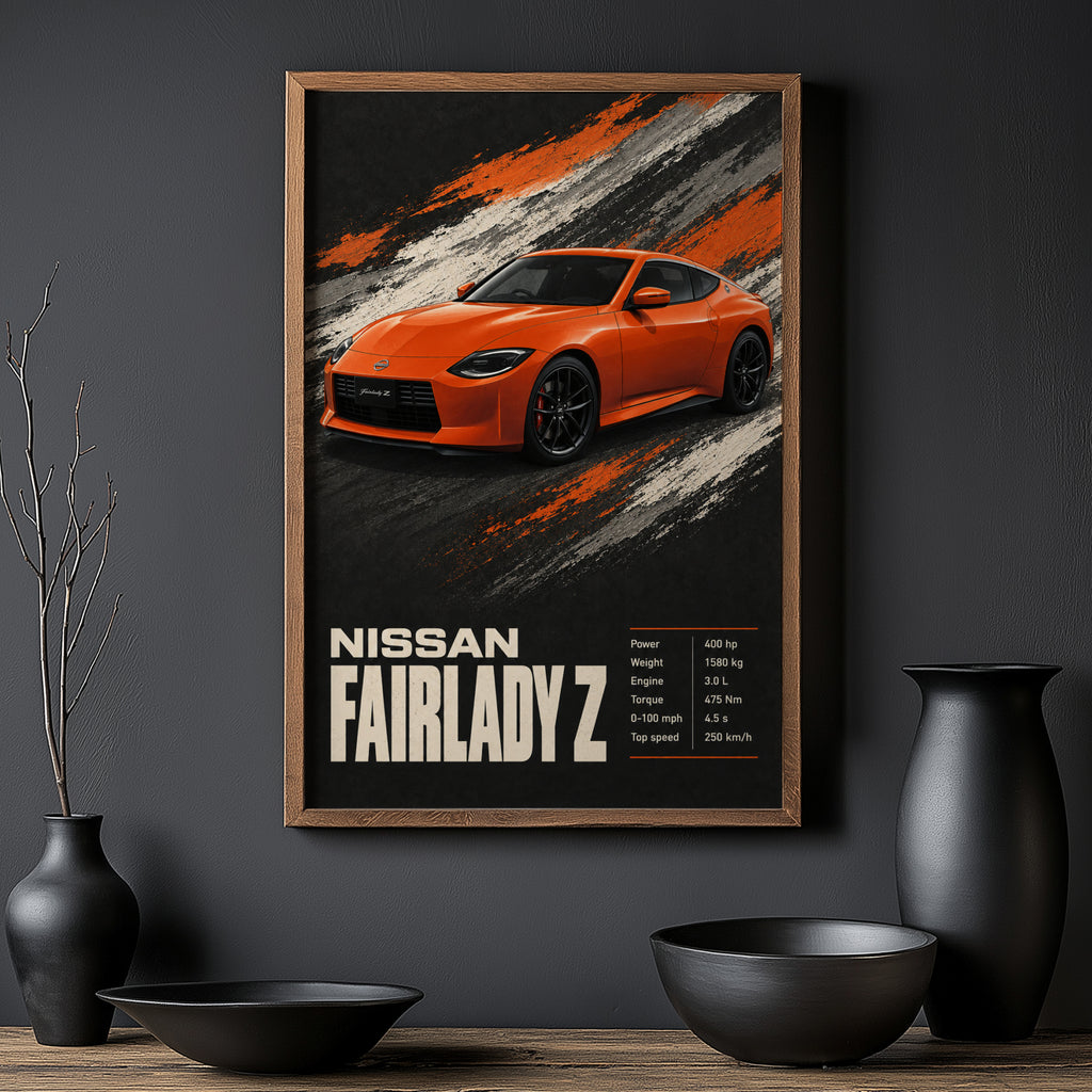 Vintage Nissan Fairlady Z Print, Car Wall Art