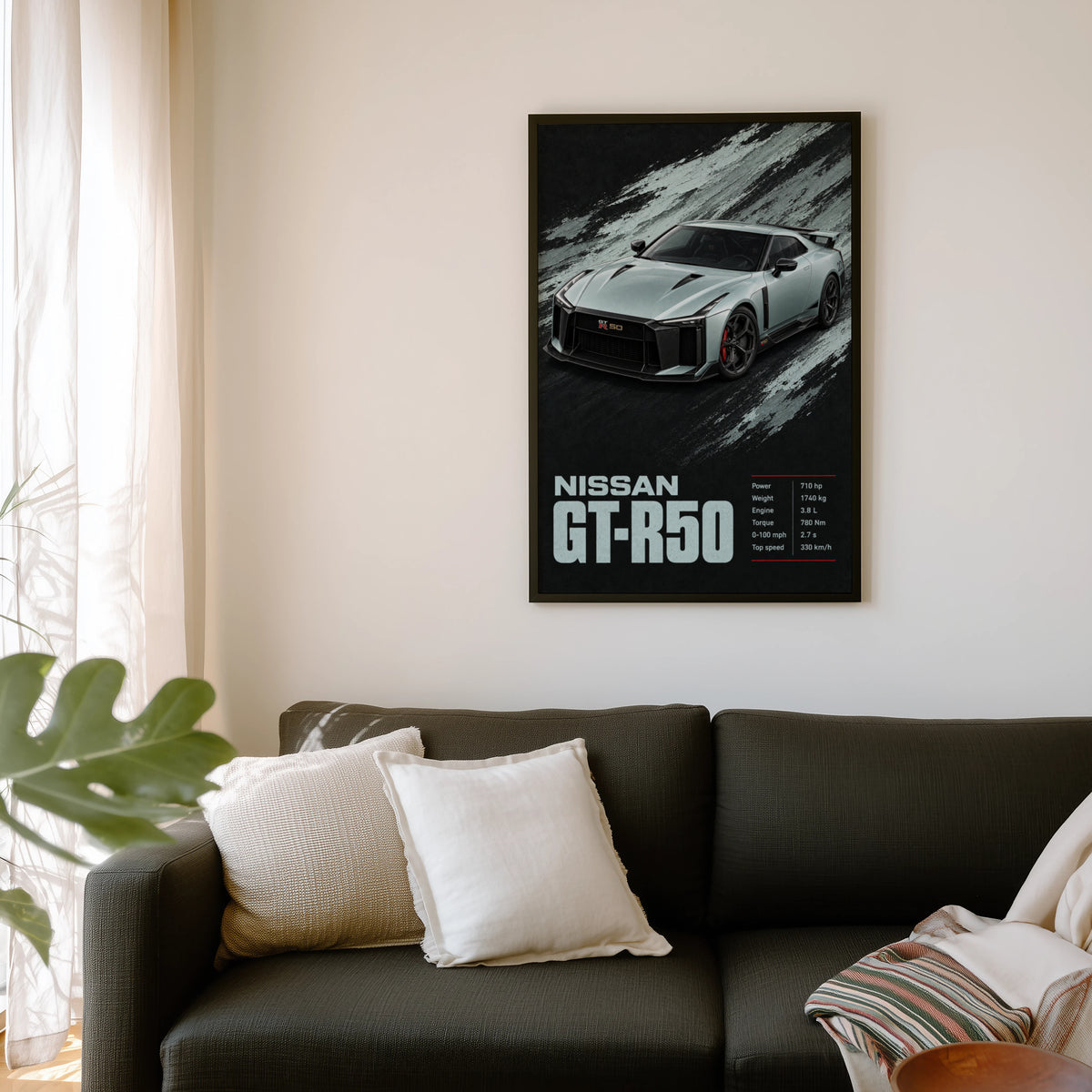 Vintage Nissan GT-R50 Print, Supercar Wall Art