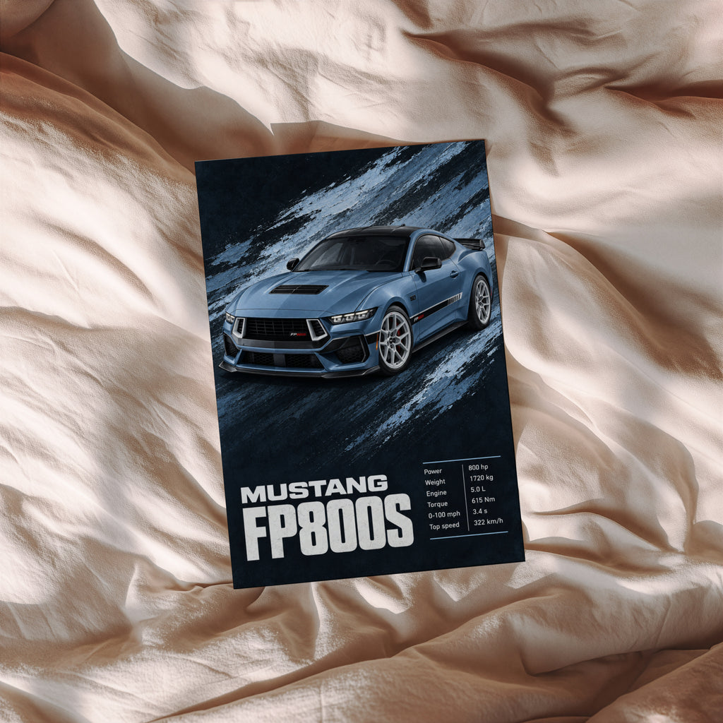 Vintage Mustang FP800S Print, Car Wall Art