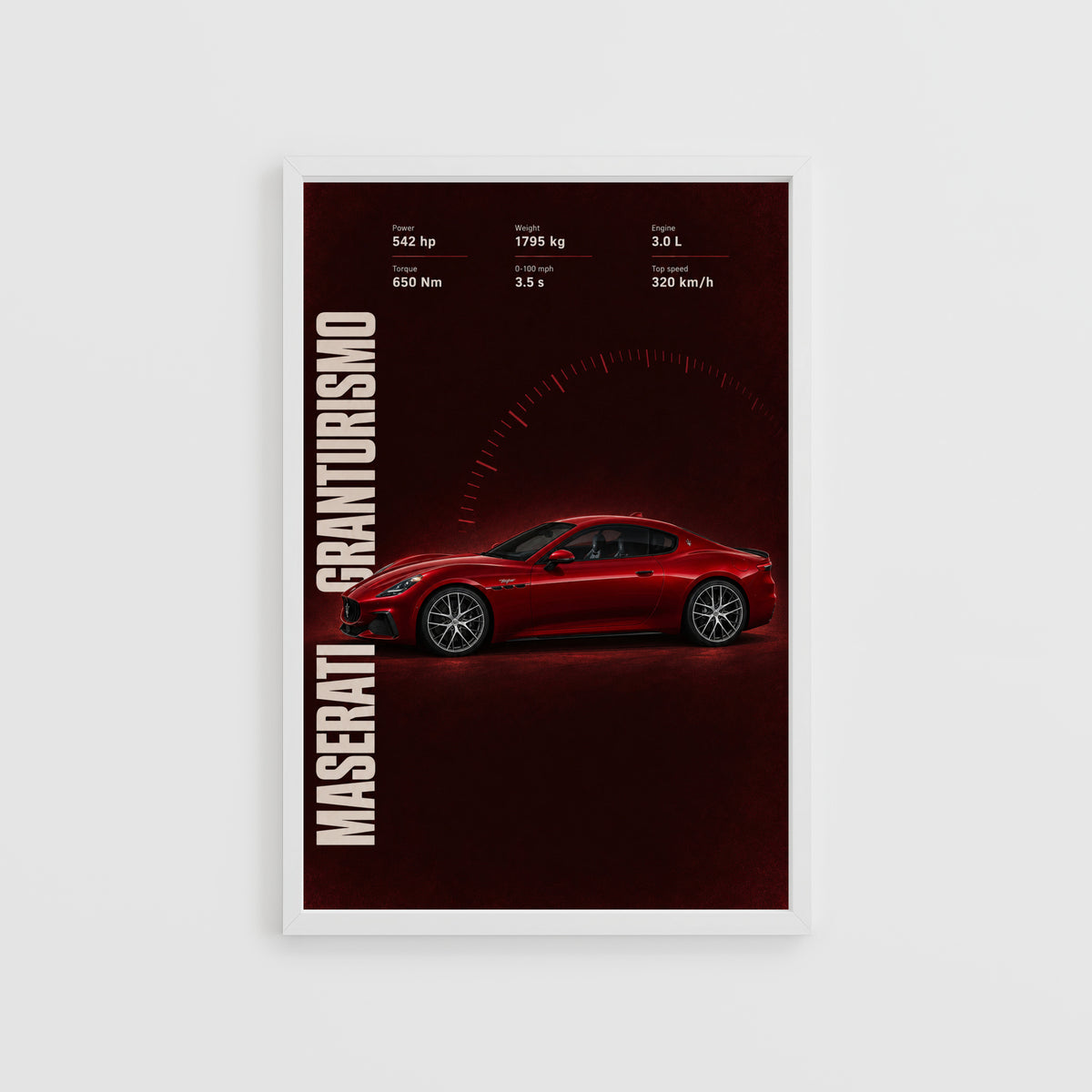 Vintage Maserati GranTurismo Print, Car Wall Art