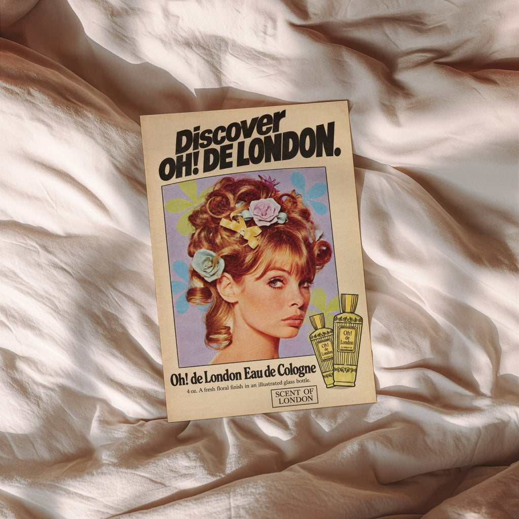 Vintage Perfume Poster, 1960s Fashion Wall Art, Retro Print