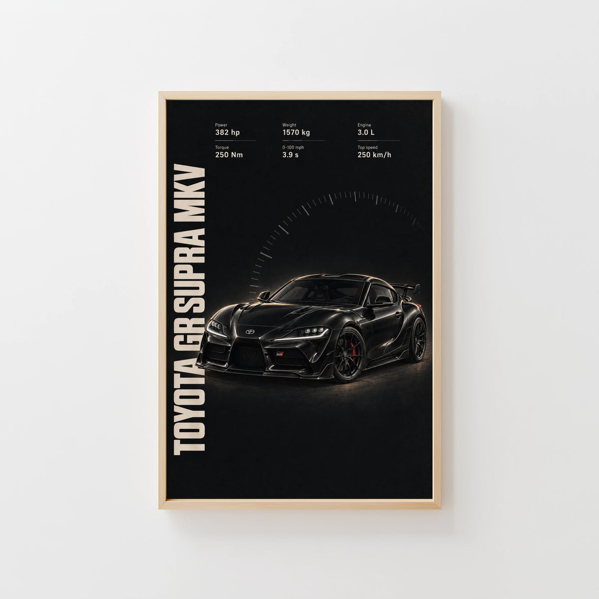 Vintage Toyota GR Supra Print, Car Wall Art