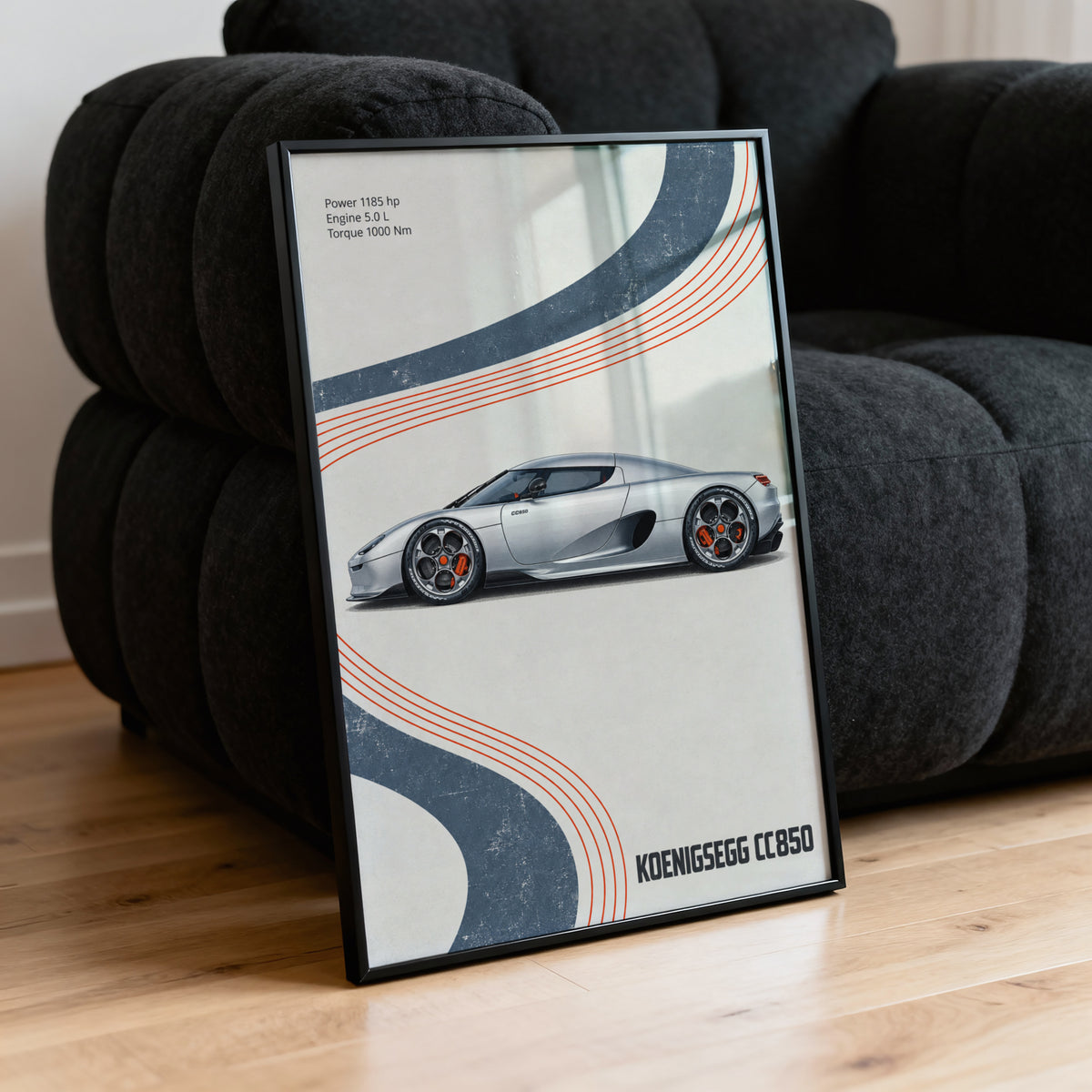 Vintage Koenigsegg CC850 Print, Supercar Wall Art