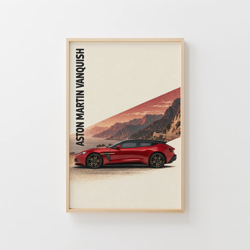 Vintage Aston Martin Vanquish Print, Car Wall Art