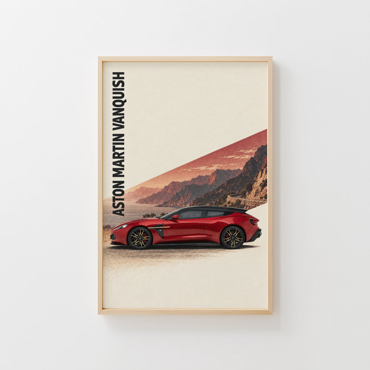 Vintage Aston Martin Vanquish Print, Car Wall Art