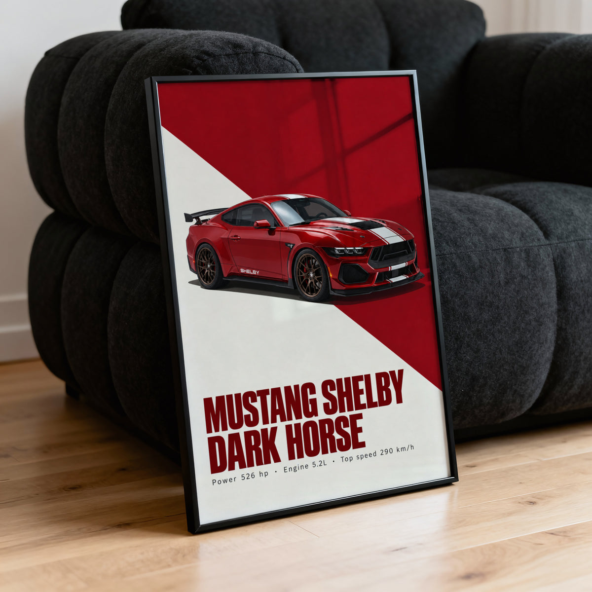 Vintage Mustang Shelby Print, Car Wall Art