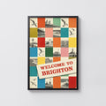 Vintage Brighton Poster, Seaside Wall Art, Pier Print