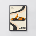 Vintage McLaren Print, Supercar Wall Art
