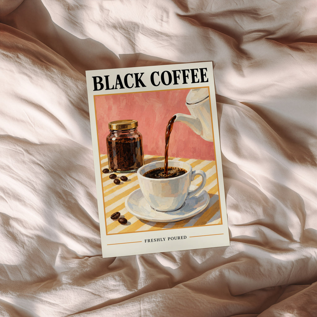 Vintage Coffee Print, Kitchen Poster, Cafe Wall Art