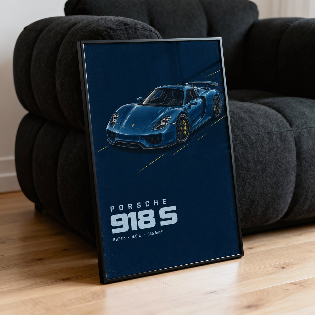Vintage Porsche 918 S Print, Car Poster, Wall Art