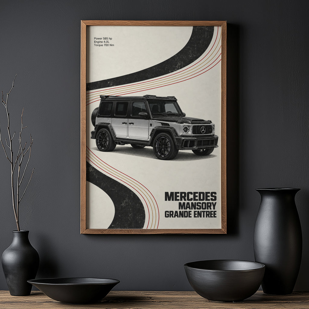 Vintage Mercedes Mansory G Wagon Print Wall Art