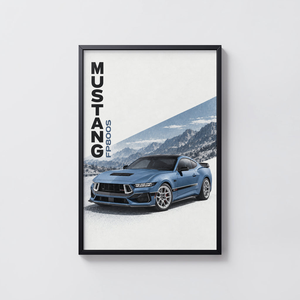 Vintage Mustang Print, Muscle Car Wall Art