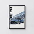 Vintage Mustang Print, Muscle Car Wall Art