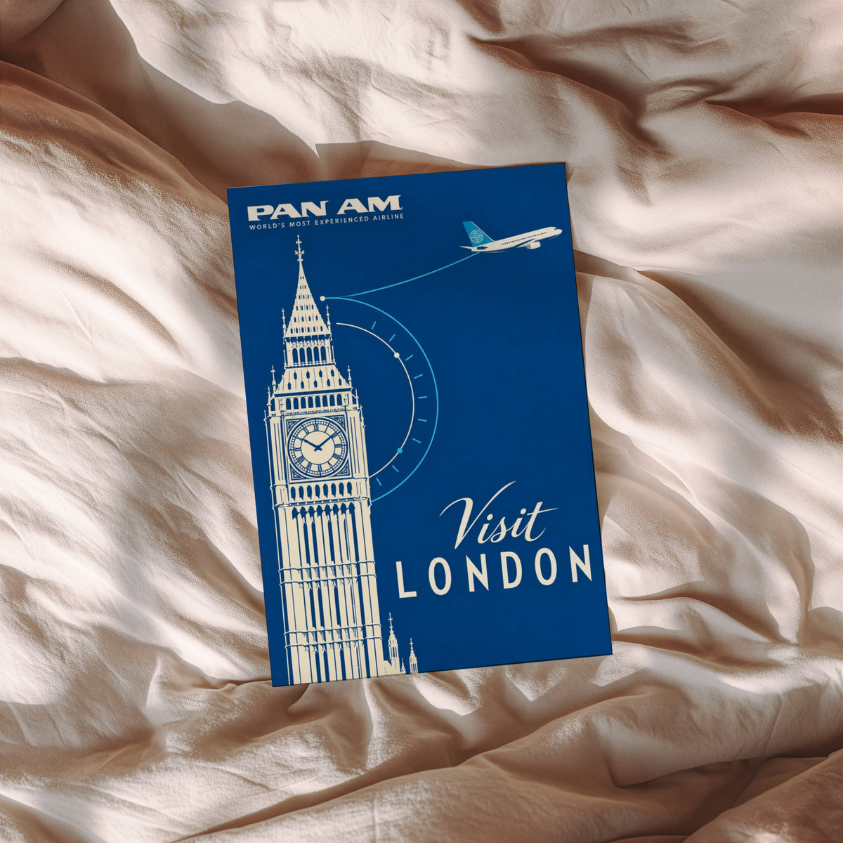 Vintage London Poster, Big Ben Wall Art, Travel Print
