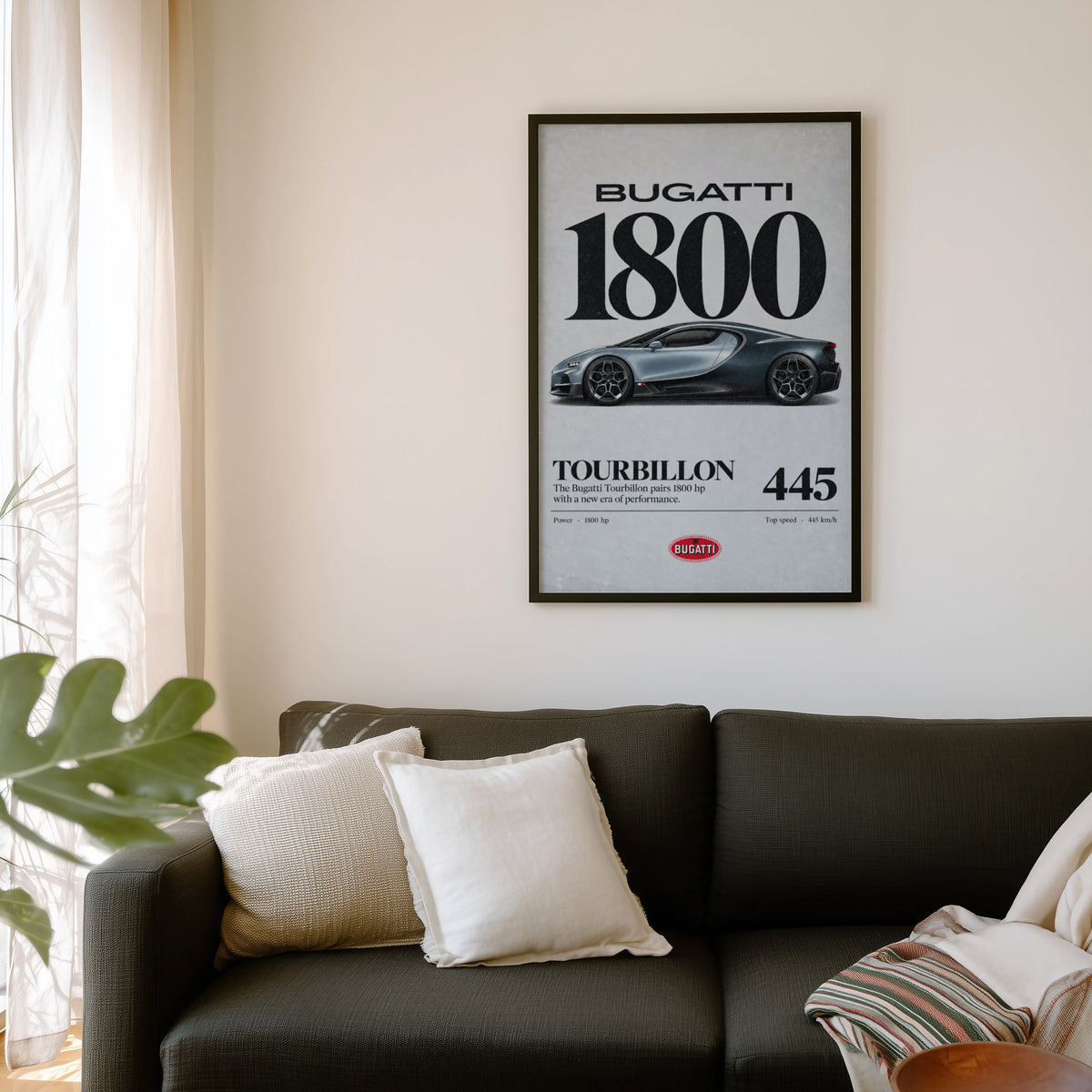 Vintage Bugatti Tourbillon Print, Car Wall Art
