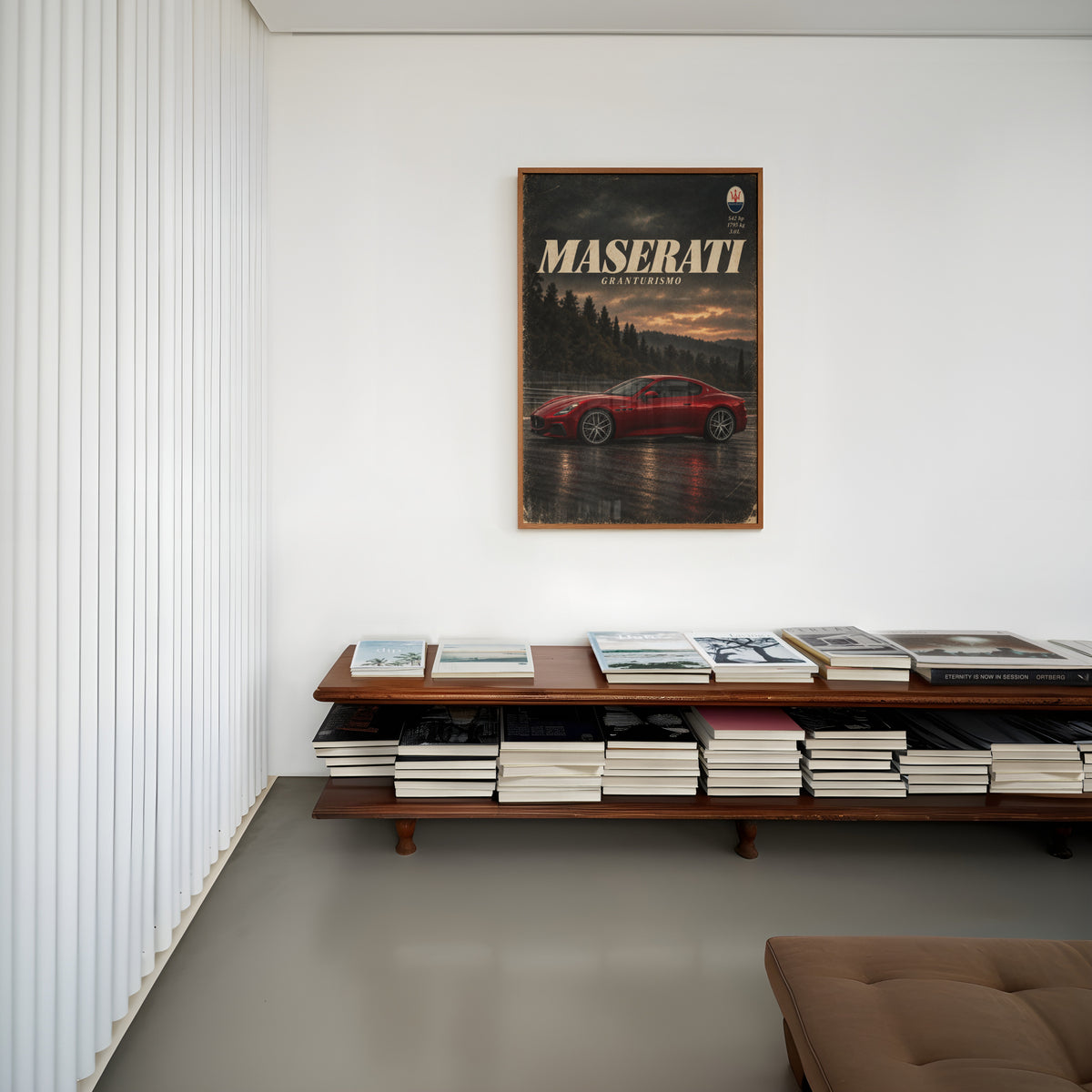 Vintage Maserati GranTurismo Print, Car Wall Art