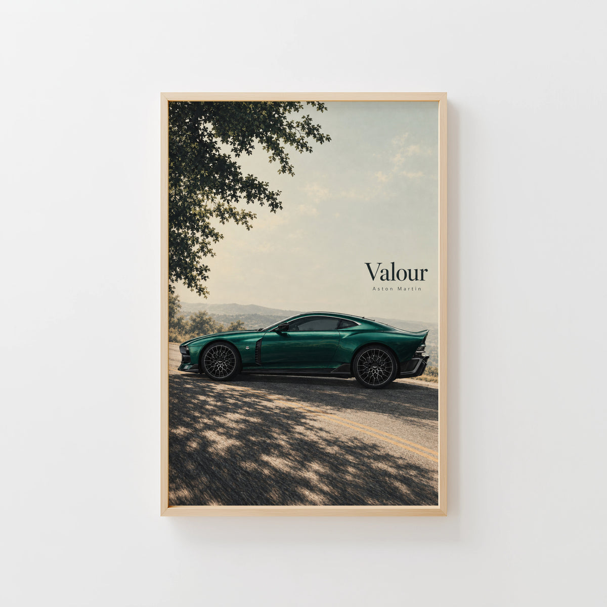Vintage Aston Martin Valour Print, Green Car Art