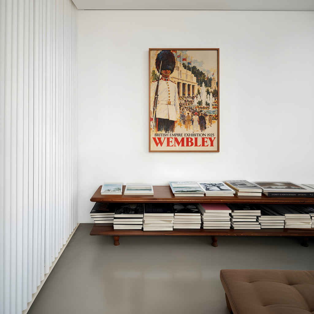 Vintage Wembley London Poster, 1925 Exhibition Wall Art