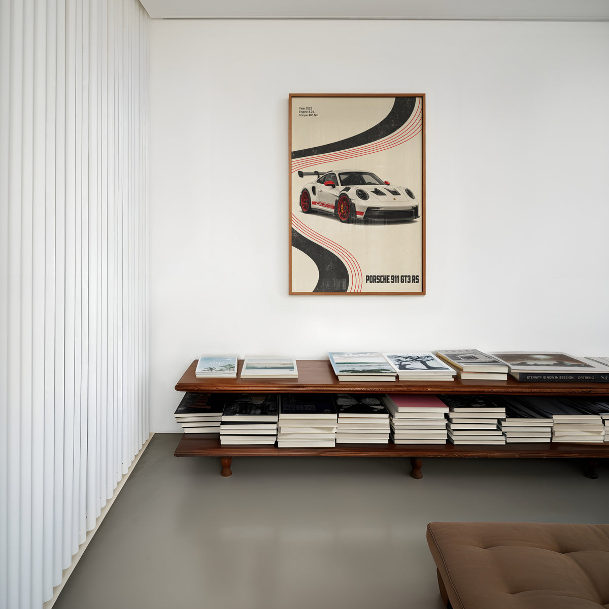 Vintage Porsche 911 GT3 RS Print, Car Poster