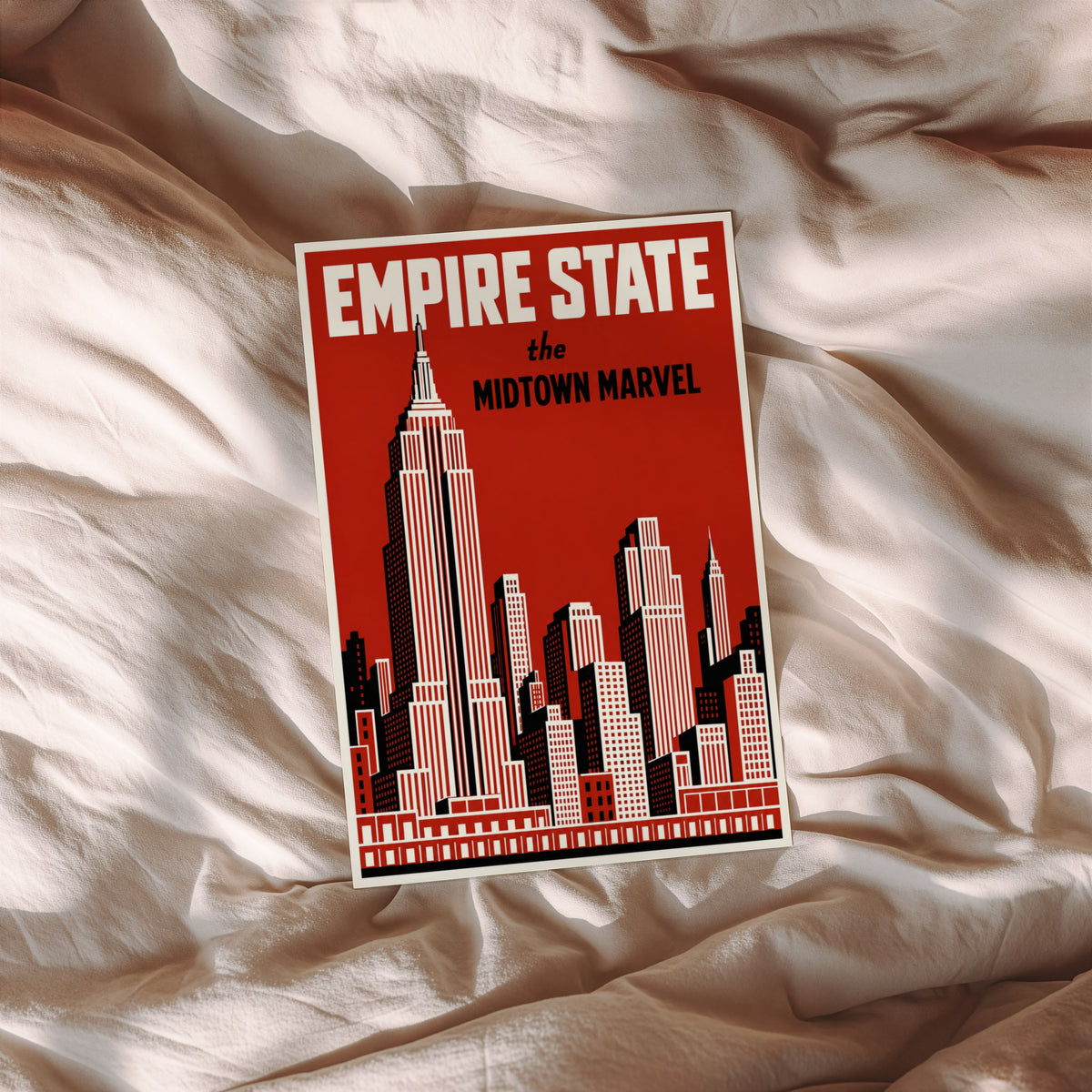 Vintage New York Poster, Empire State Wall Art