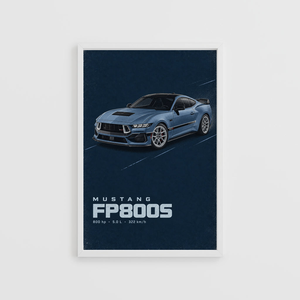 Vintage Mustang FP800S Car Print, Muscle Car Art
