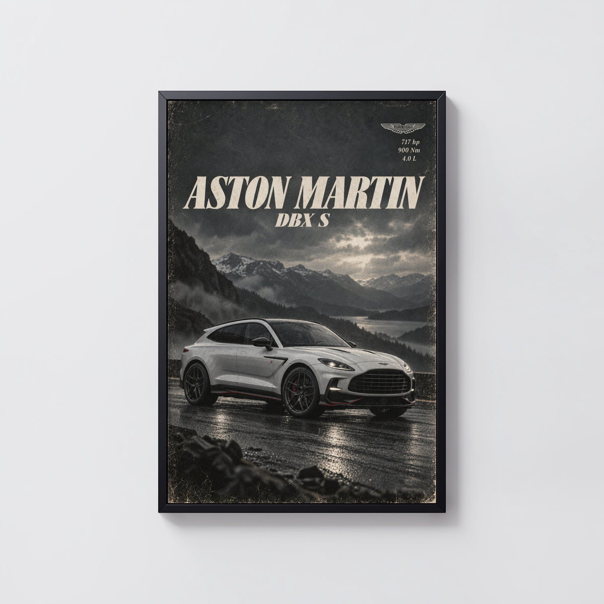 Vintage Aston Martin DBX S Print, Car Poster, Wall Art