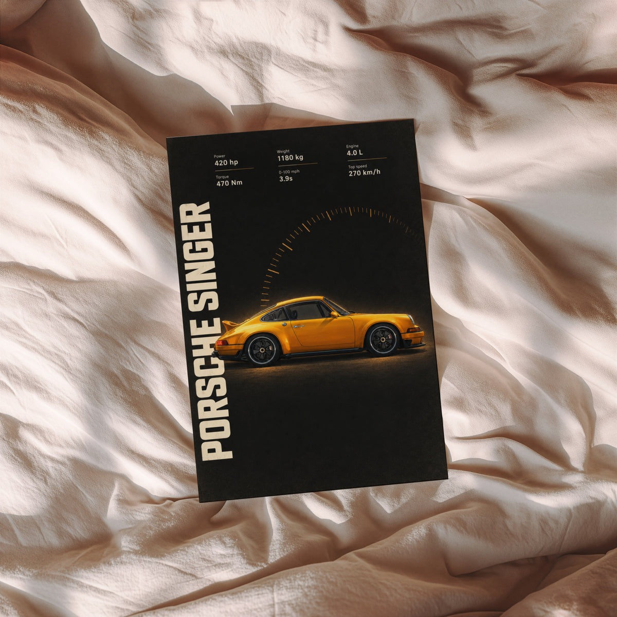 Vintage Porsche Singer Car Print, Wall Art