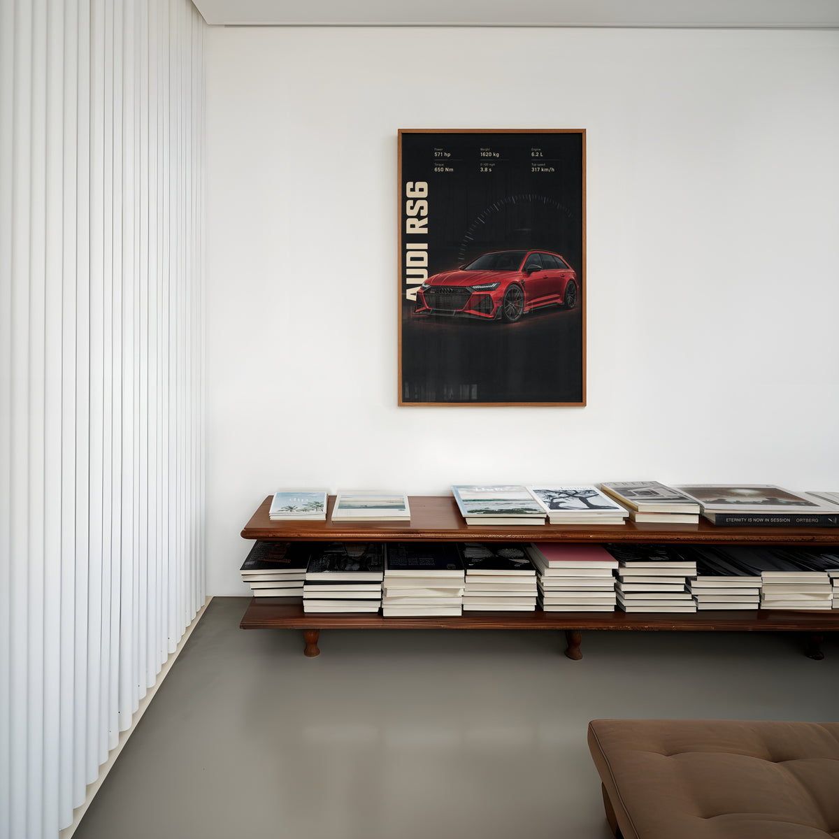 Vintage Audi RS6 Print, Car Wall Art