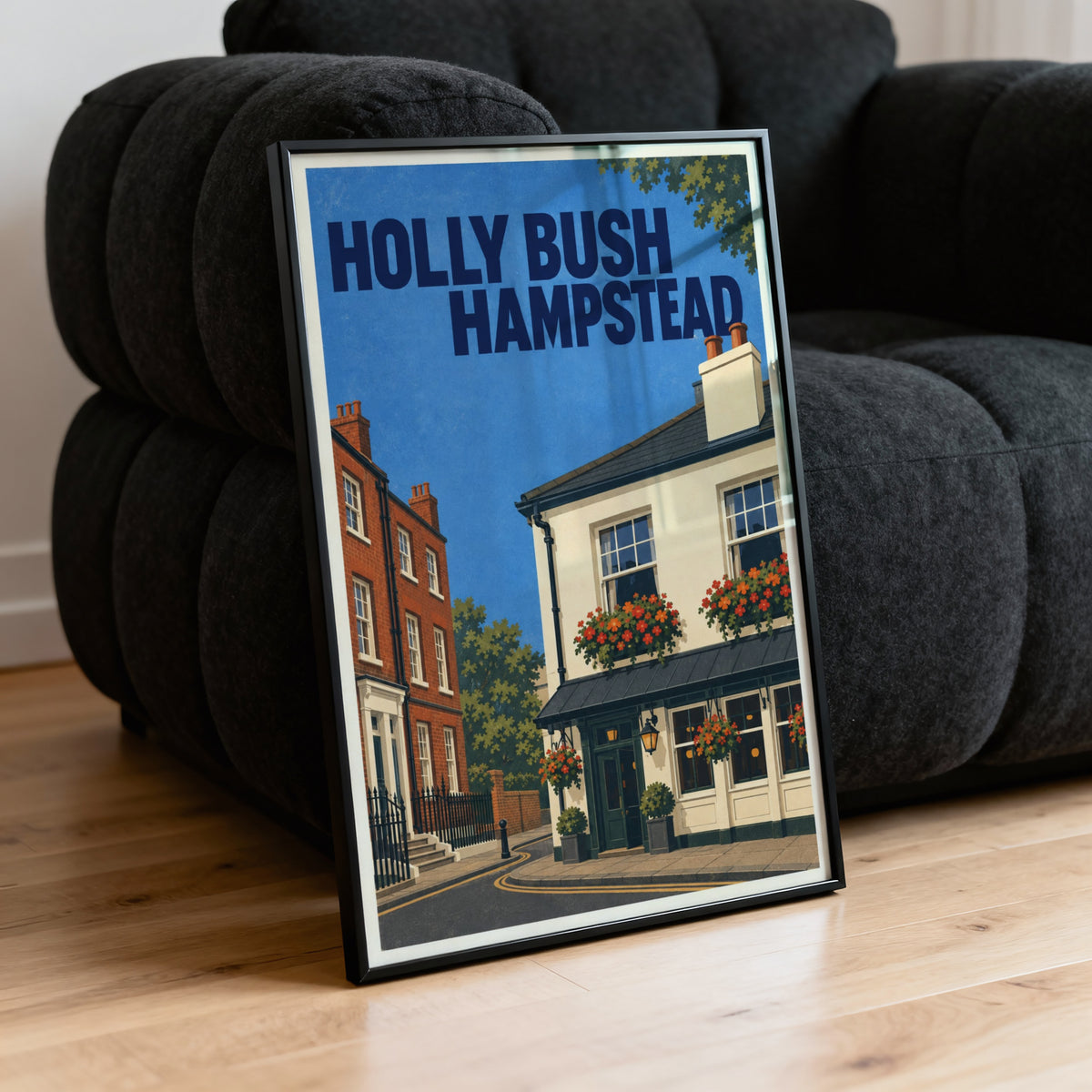 Vintage Hampstead Pub Poster, London Wall Art Print