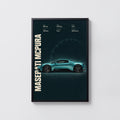 Vintage Maserati MCPura Print, Supercar Wall Art