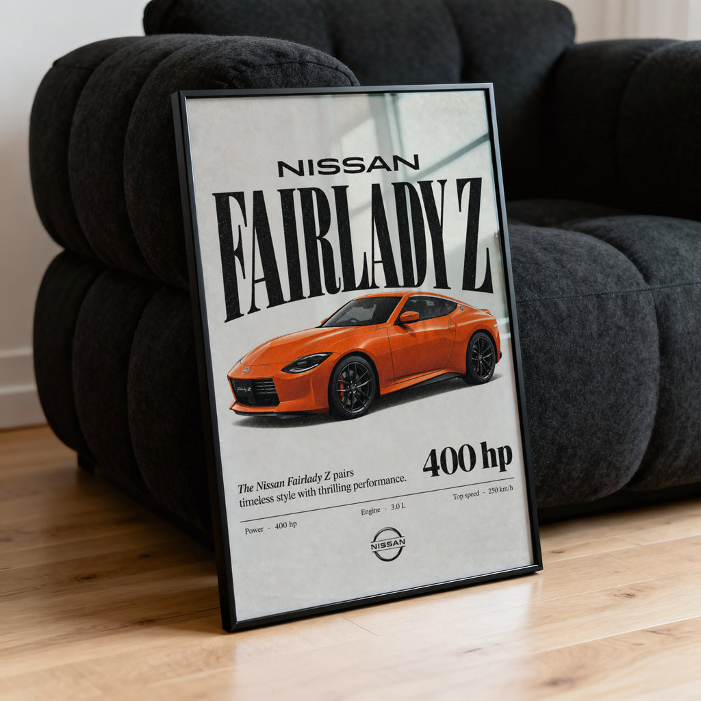Vintage Nissan Fairlady Z Print, Car Wall Art