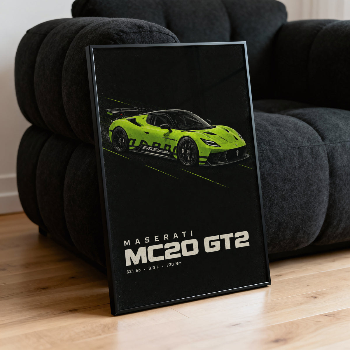 Vintage Maserati MC20 GT2 Print, Race Car Wall Art