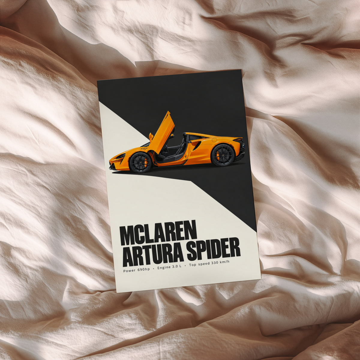 Vintage McLaren Artura Spider Print, Supercar Wall