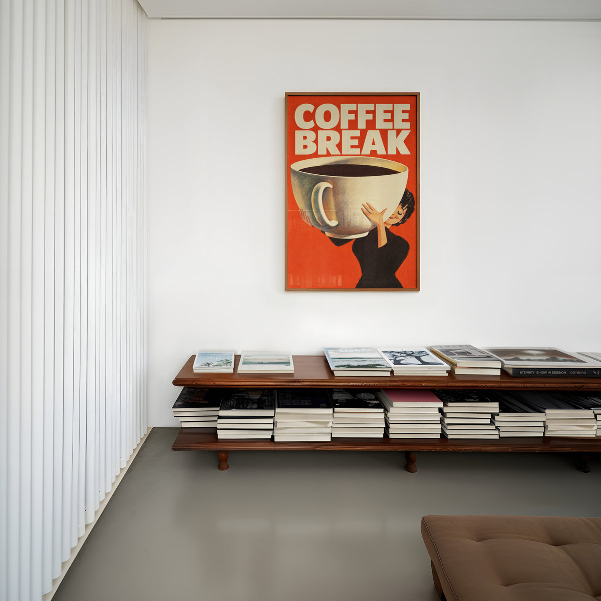 Vintage Coffee Break Print and Poster, Kitchen Wall Art