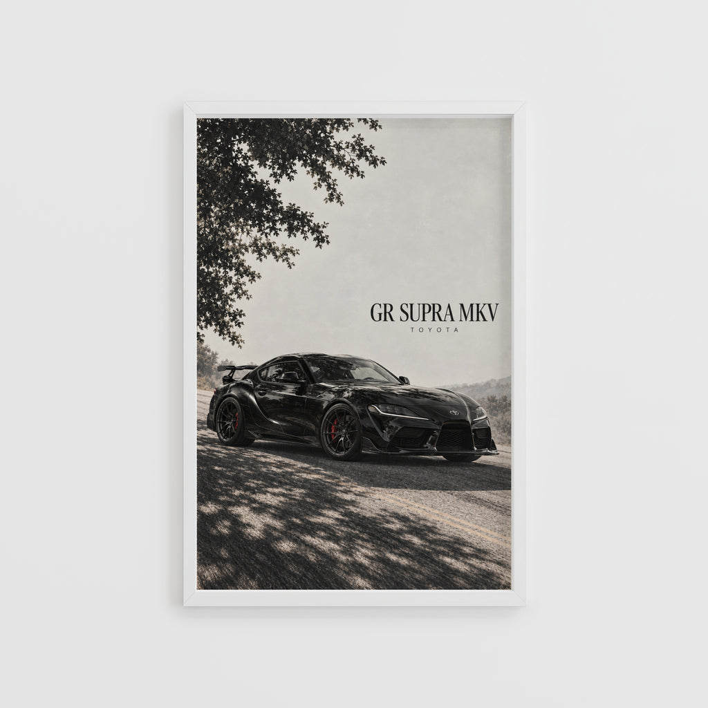Vintage Toyota Supra Print, Car Wall Art