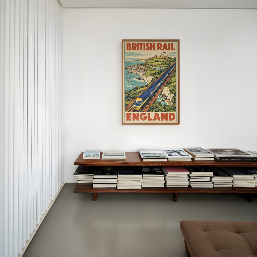 Vintage British Rail Poster, England Coast Wall Art Print